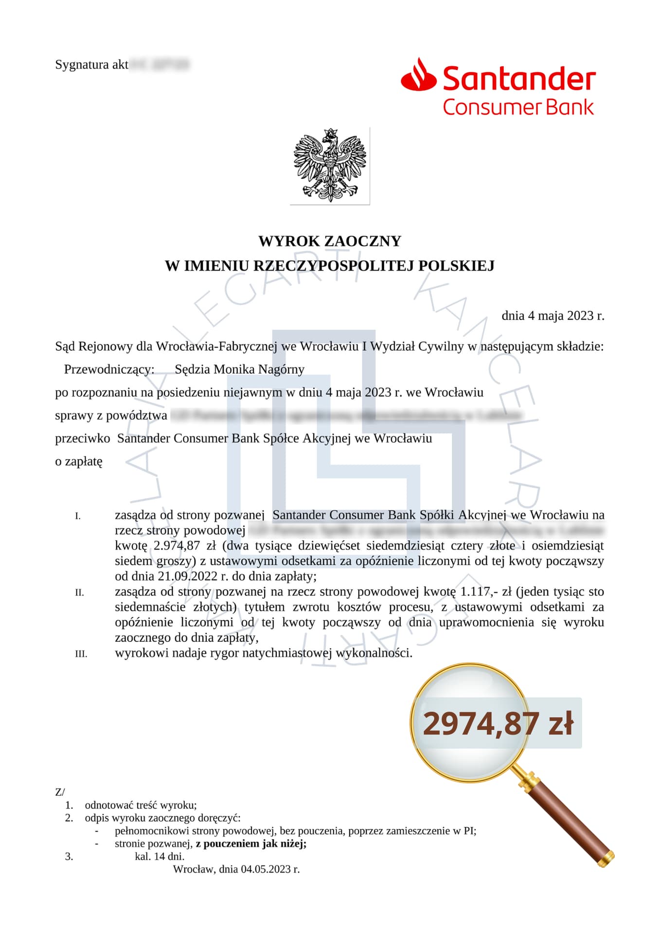 Skan prawomocnego wyroku — 2 984,87 zł