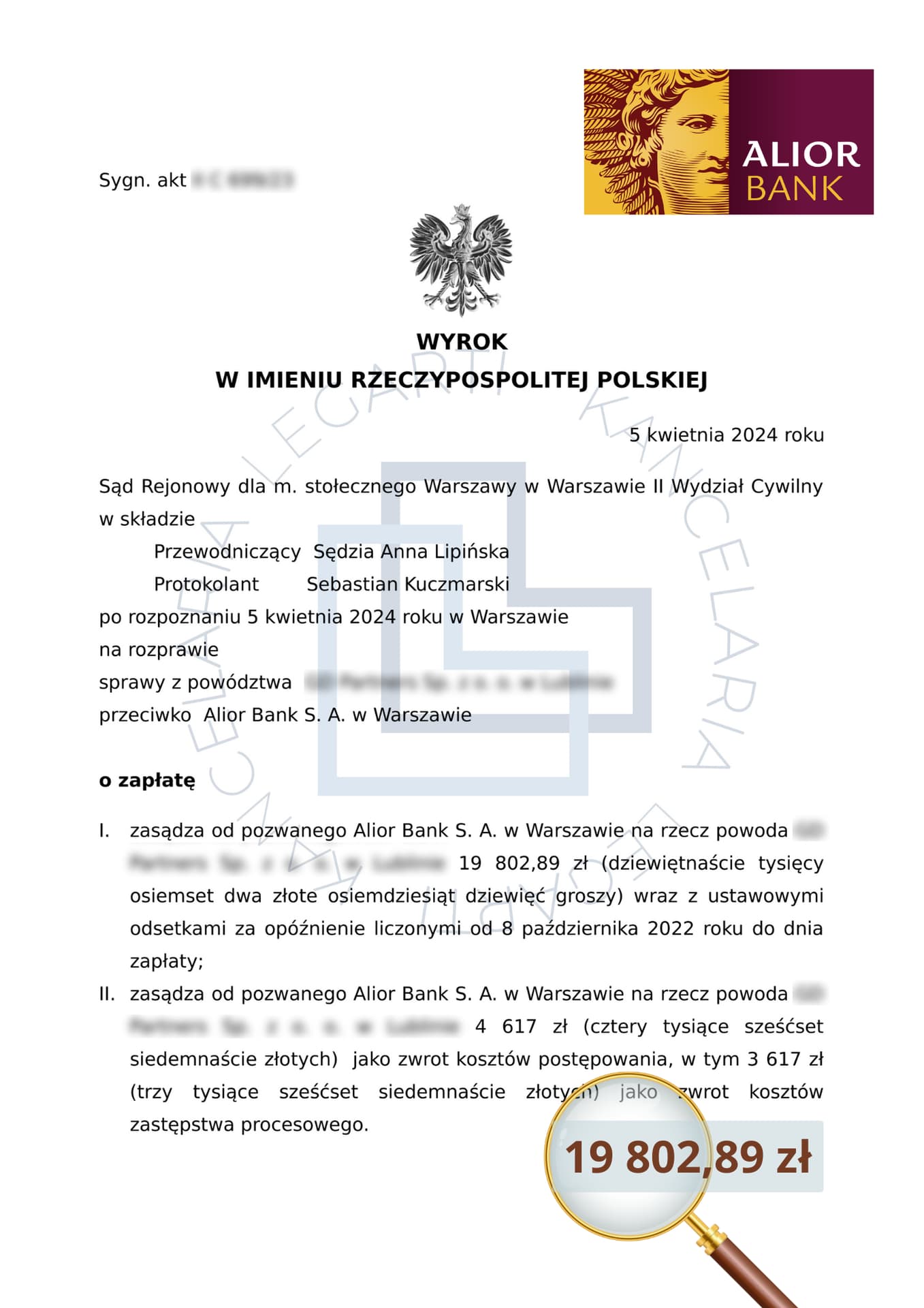 Skan prawomocnego wyroku — 19 802,89 zł